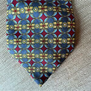 Nalanda by Bentley pure silk tie multicolor pattern